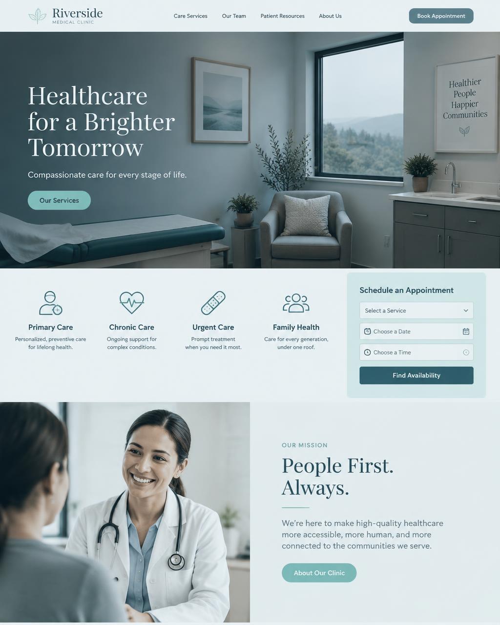 Riverside Medical website concept