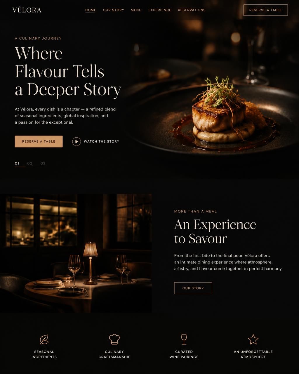 Vélora website concept